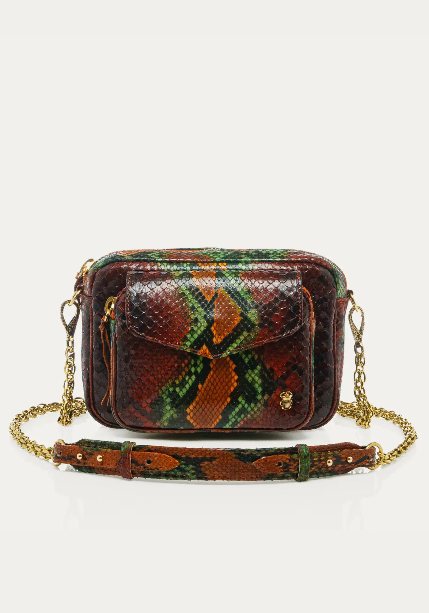 Le sac Charly python oasis de chez Claris Virot 