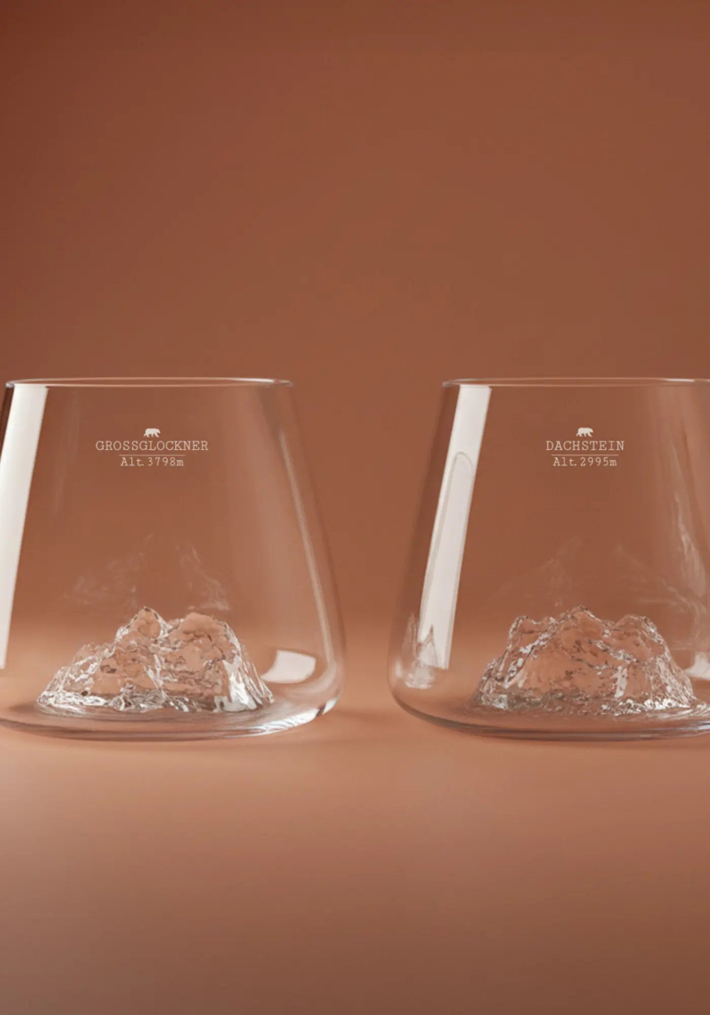 Le set de 2 verres à whisky topographic Grossglockner & Dachstein de chez Alaskan Maker