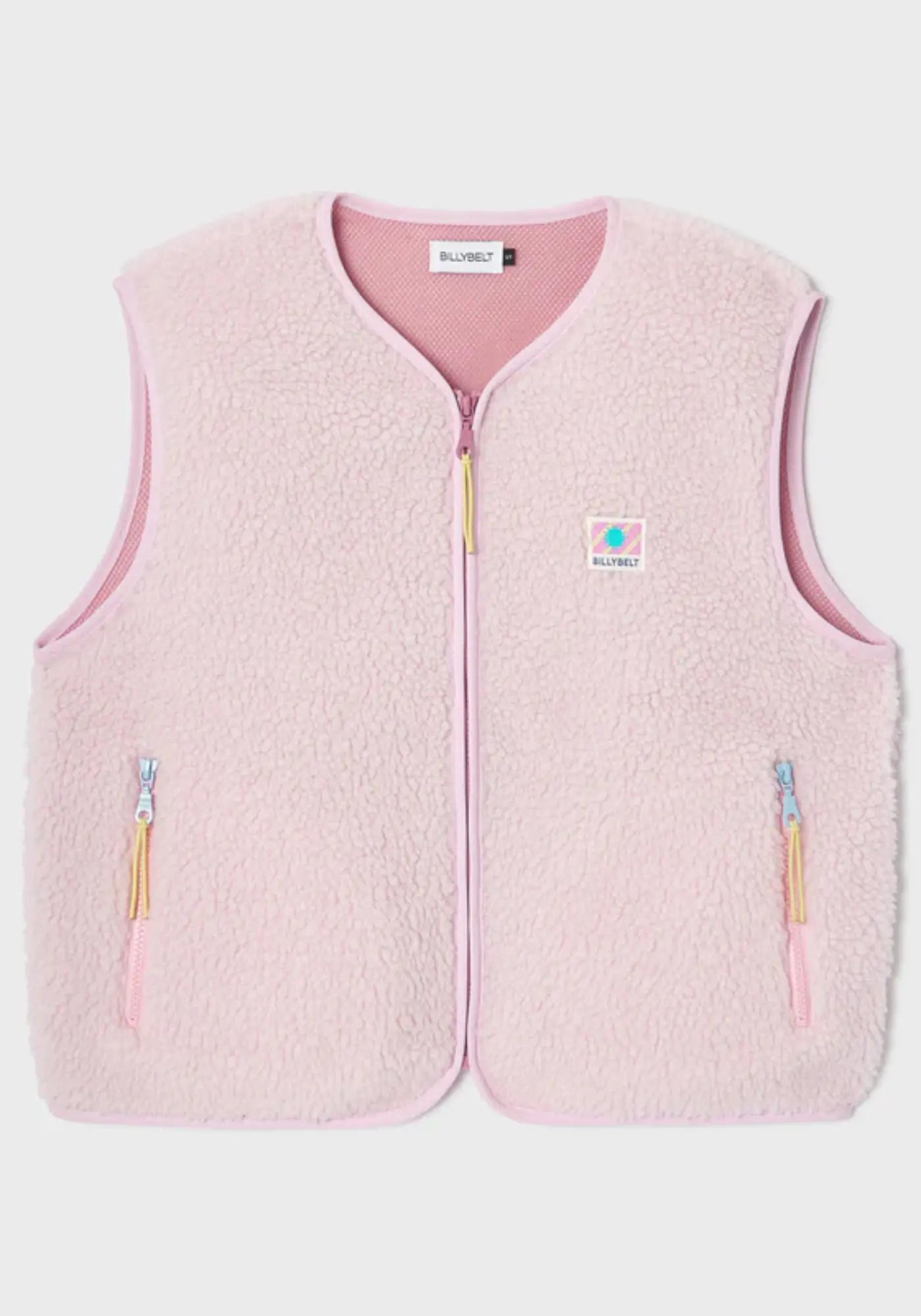 La sherpa mixte zippée sans manches rose pâle de chez Billybelt