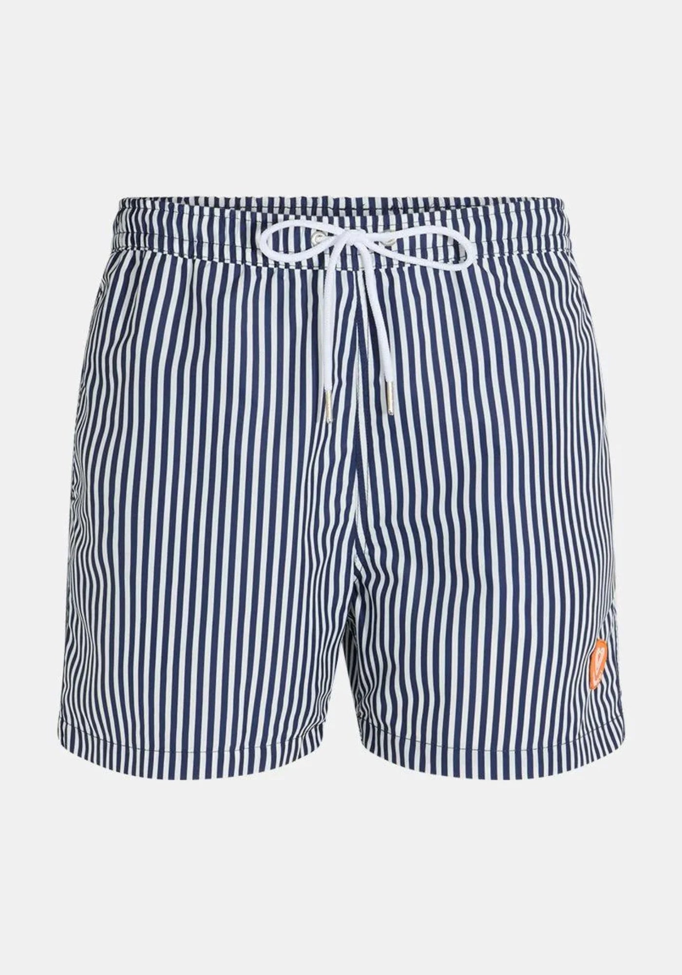 Le short de bain L'immergé rayé pour homme de chez Vendredi Swimwear