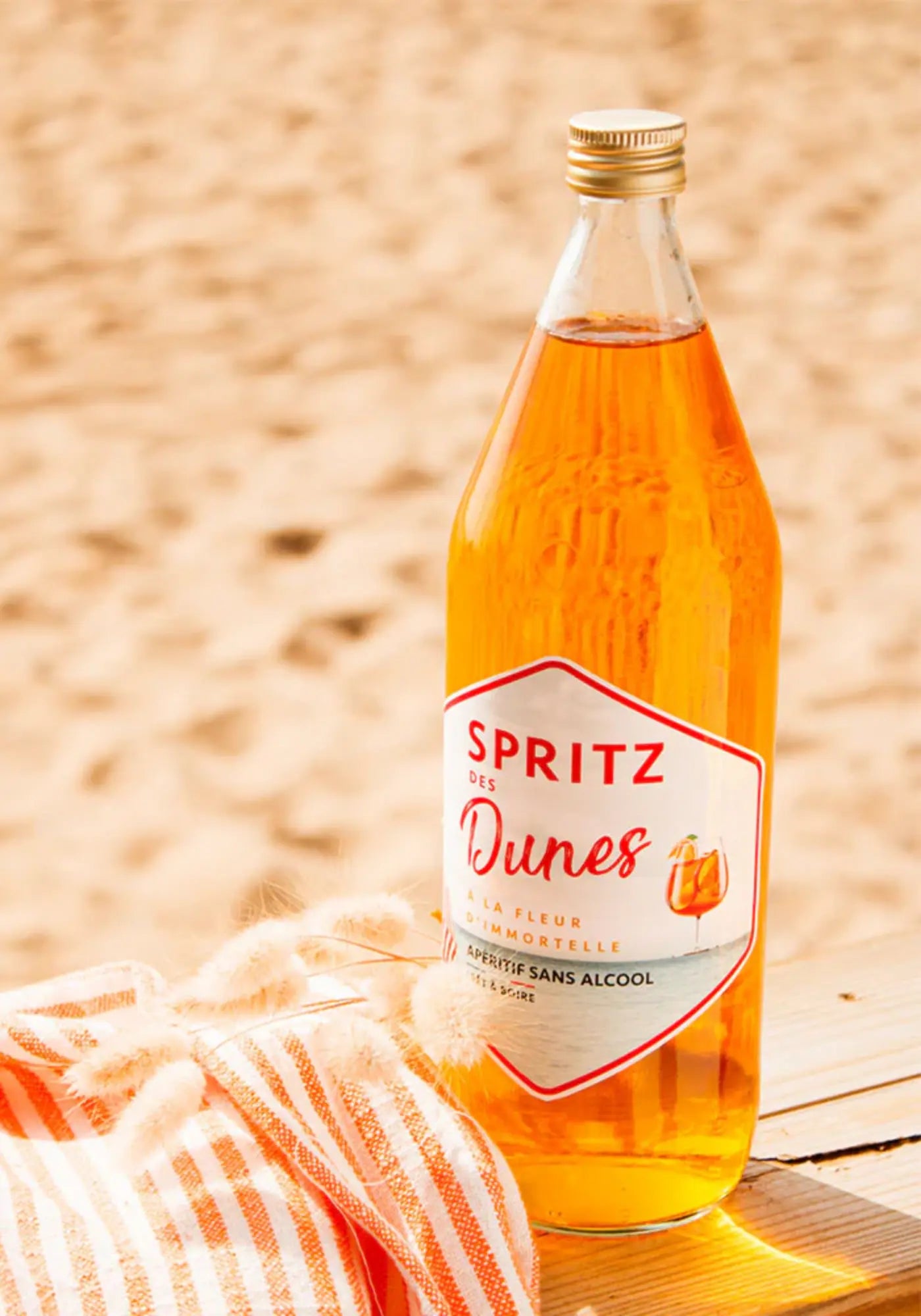 Le spritz sans alcool de chez Melifera sur la plage