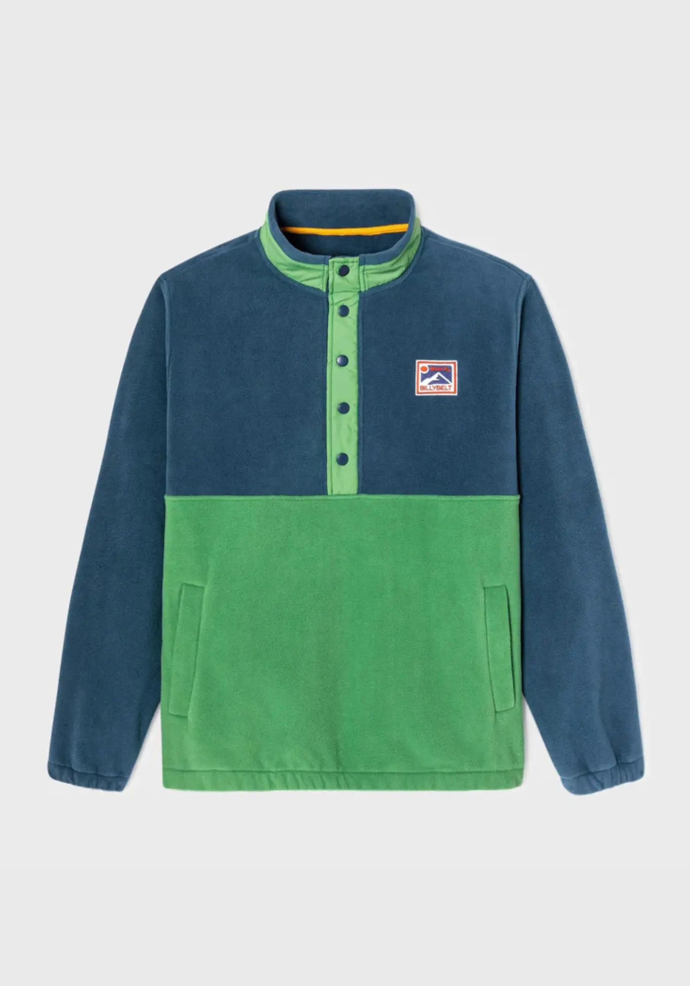 Le sweat polaire marine et vert de chez Billybelt 