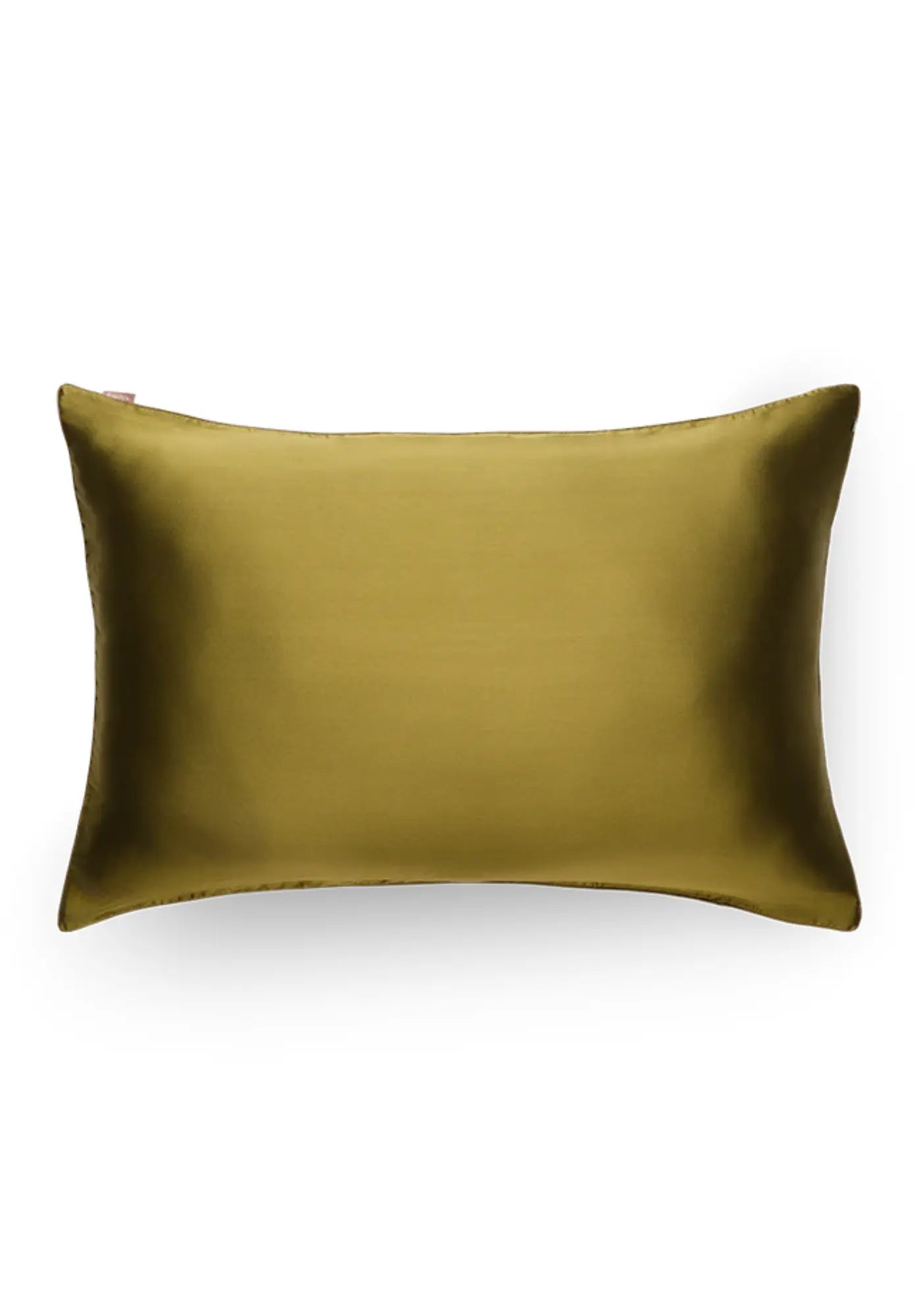 La taie d'oreiller en soie rectangle vert mousse de chez Emily's Pillow