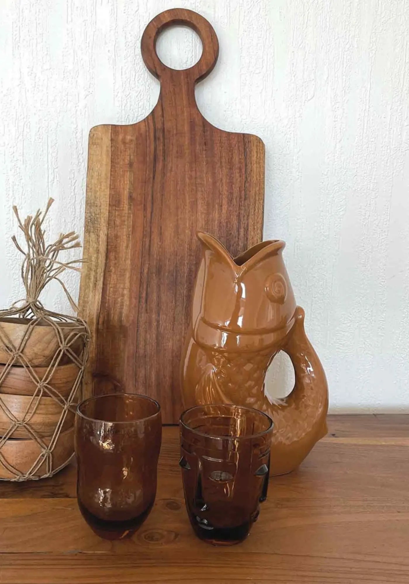 Le vase pichet poisson marron de chez Opjet