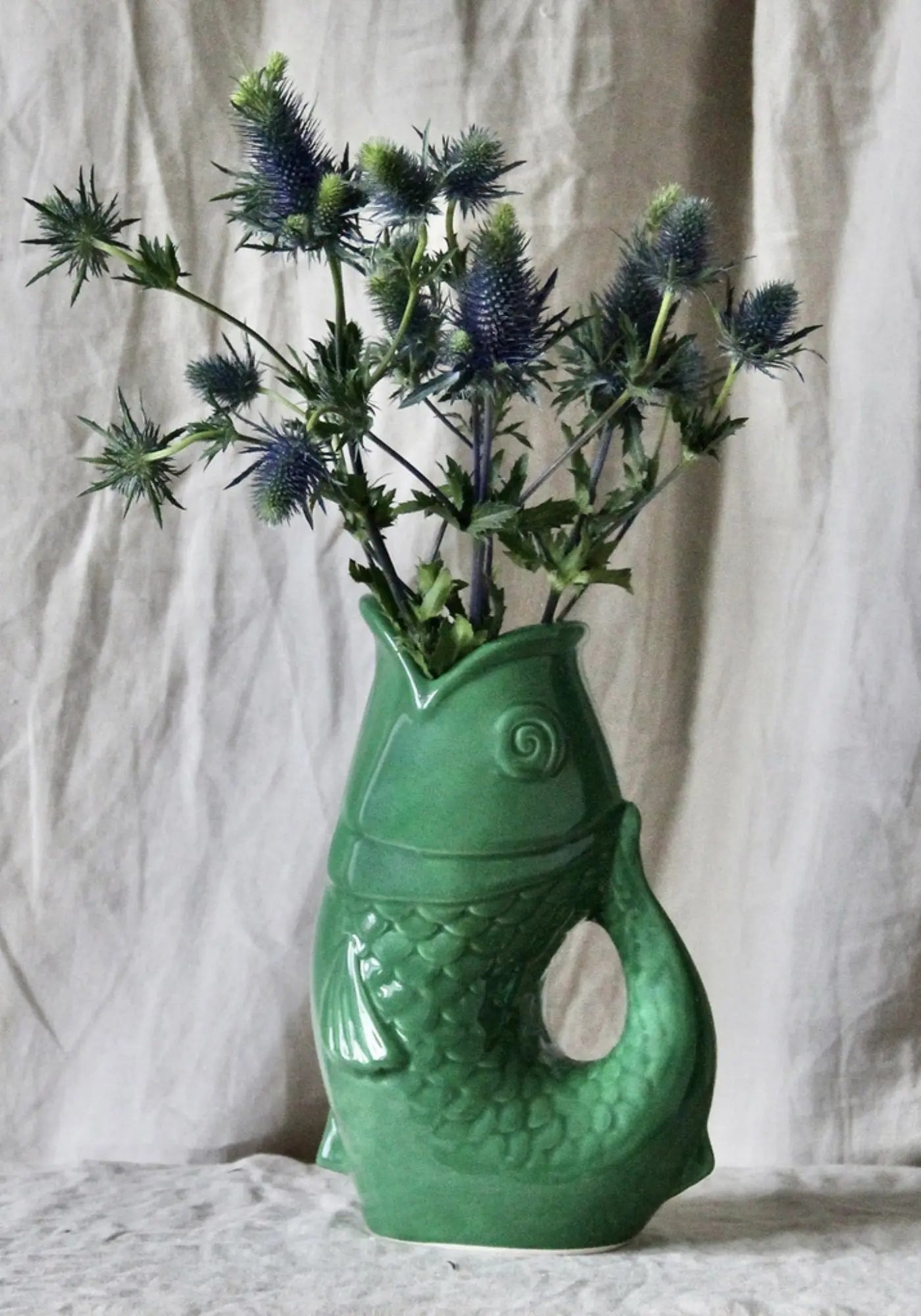 Le vase pichet poisson vert de chez Opjet
