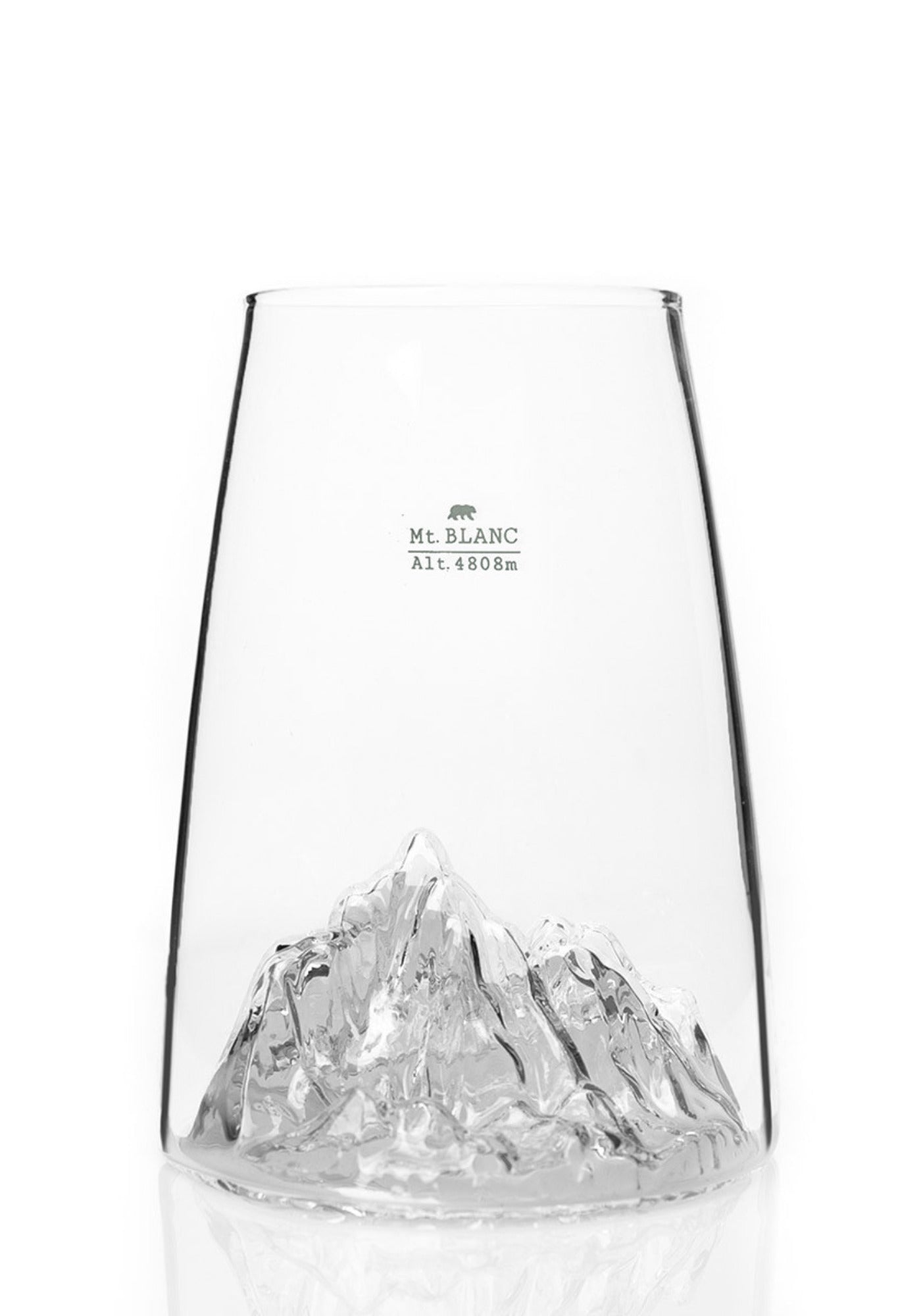 Le verre vide design topographic Mont Blanc de chez Alaskan Maker