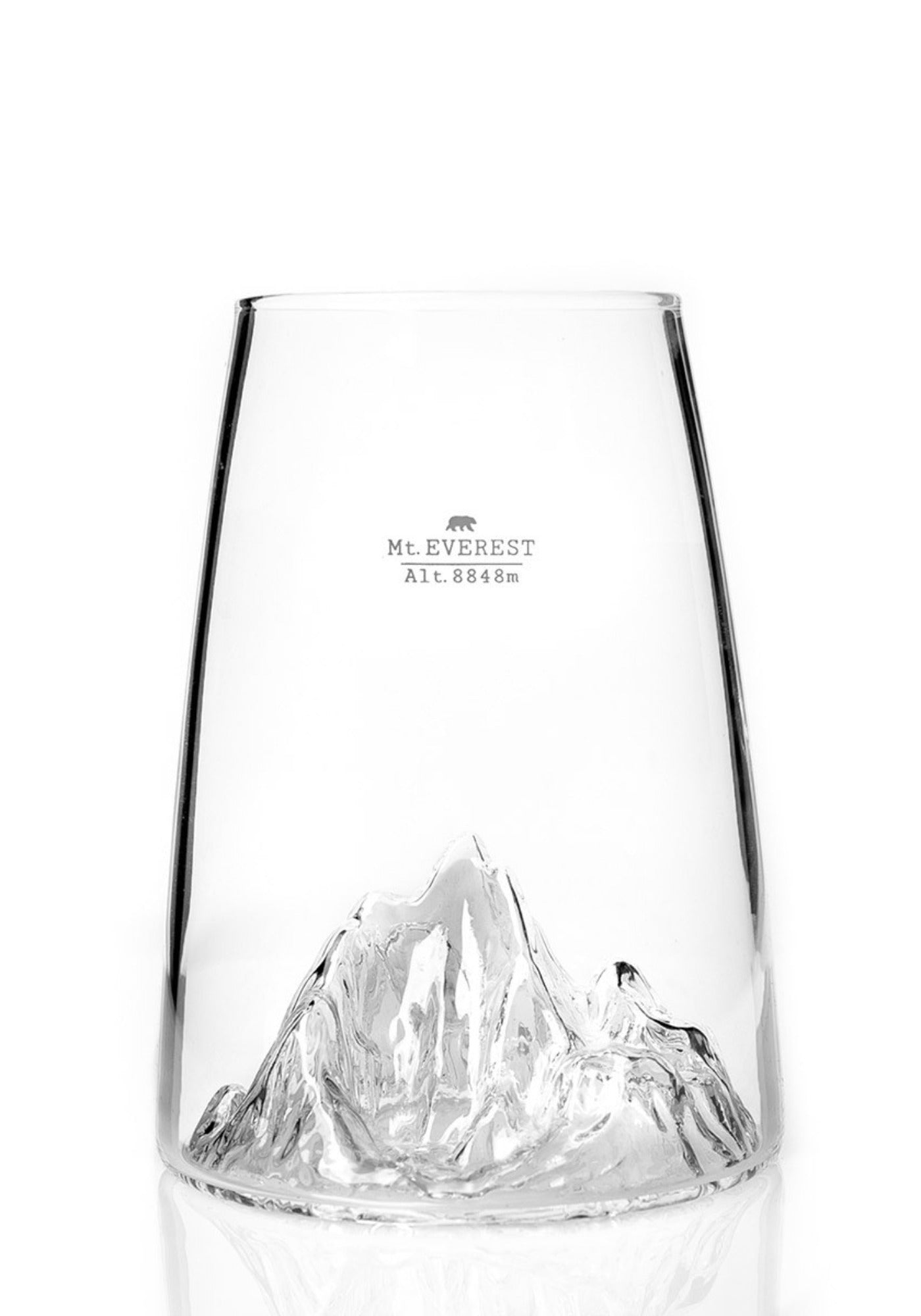 Le verre vide design topographic Mont Everest de chez Alaskan Maker