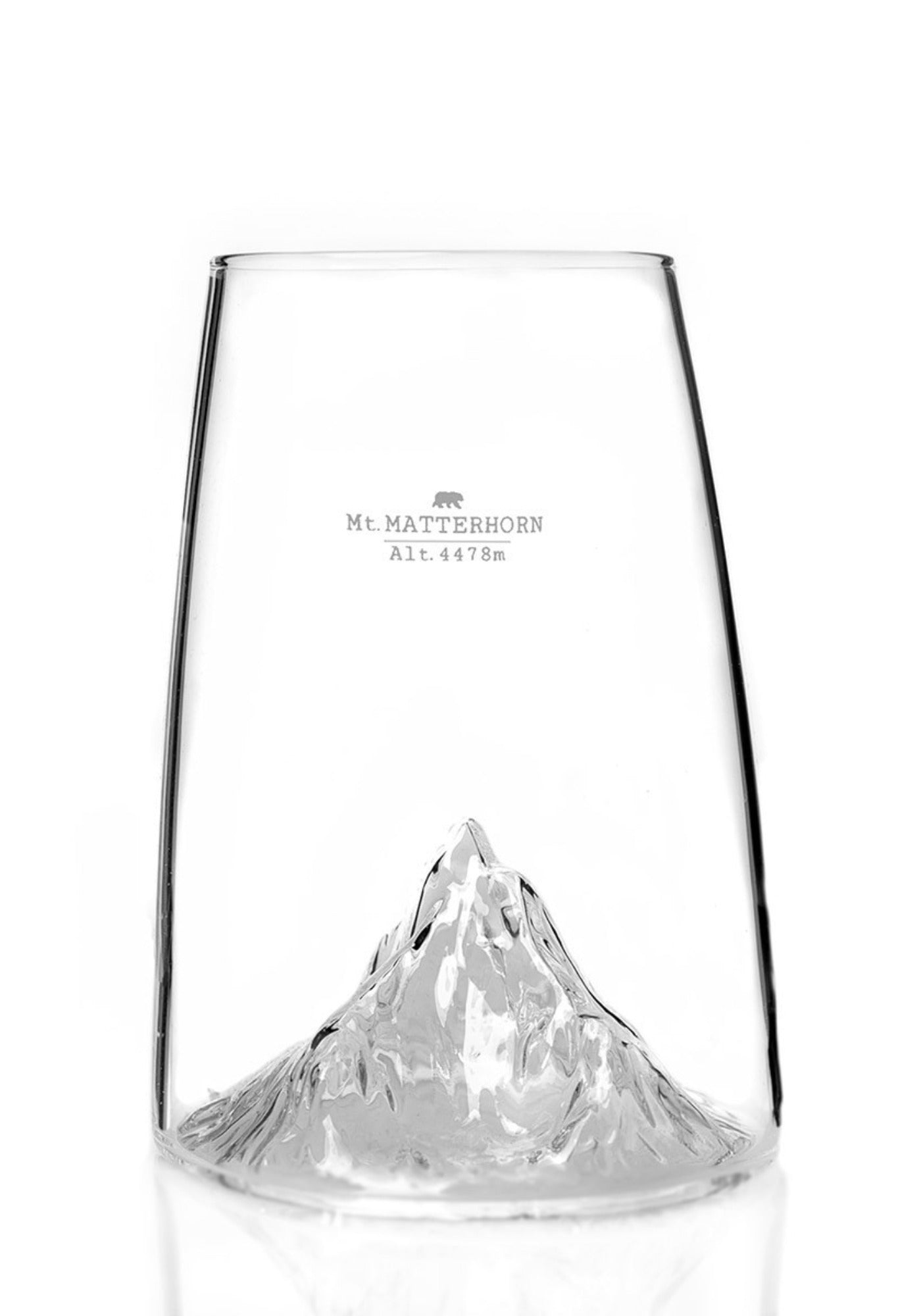 Le verre vide design topographic Mont Matterhorn de chez Alaskan Maker