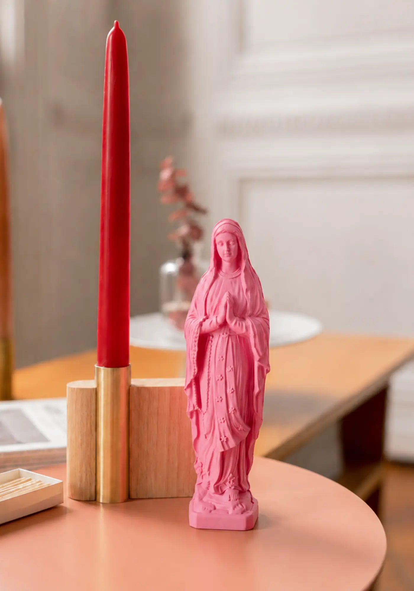 La vierge de 17 cm rose de chez Sapristi Store 